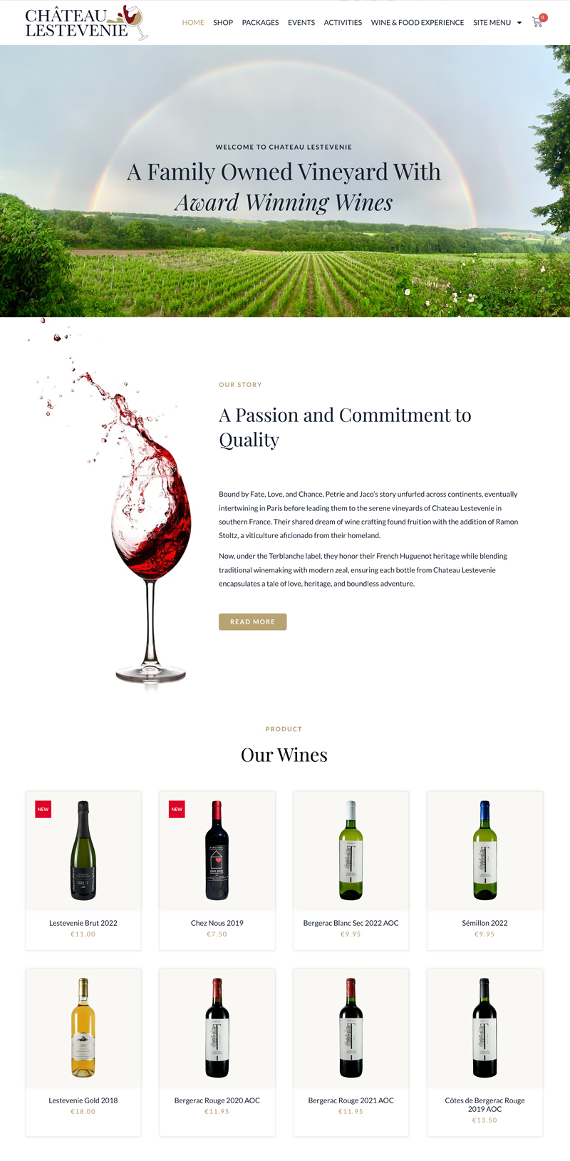 Chateau Lestevenie – Producing Award Winning Wines - WooCommerce Developers from Cape Town